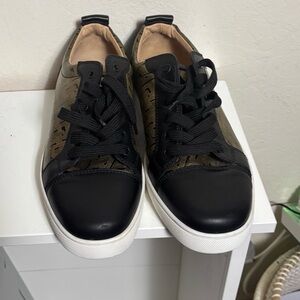 Christian Louboutin Black and Brown Sneakers
